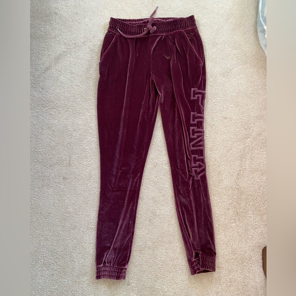 VS PINK Maroon Velvet Two-Piece Set - Picture 3 of 5